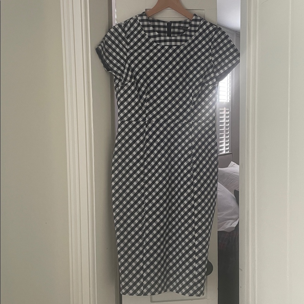 Brooks Brothers Black and White Gingham Dress